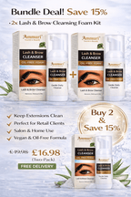 AMMURI Glow Lash & Brow Cleansing Kit - Expert Care for Long - Lasting Beauty - Lash & Brow Cleansing Kit eyelash extensions - British D'sire
