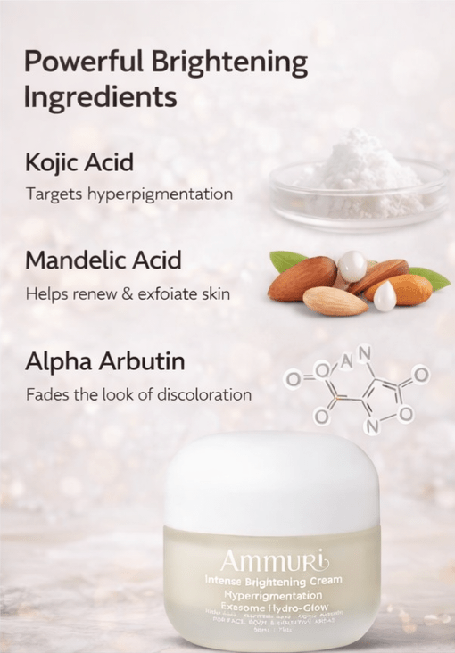 Ammuri Intense Skin lightening cream for Dark Skin, Skin Lightening Treatment - LIGHTENING Skin Cream Freckle Remover - British D'sire