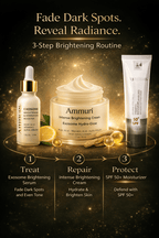 Ammuri Lightening Permanent Whitening Set Kojic Acid Serum Exosome Cream SPF 50 - Brightening Serum - British D'sire