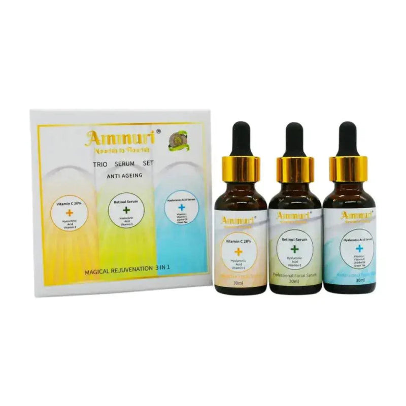 Ammuri Magical Rejuvenation 3 In 1 Trio Serum Vitamin C Hyaluronic Acid Retinol - TRIO SET - British D'sire
