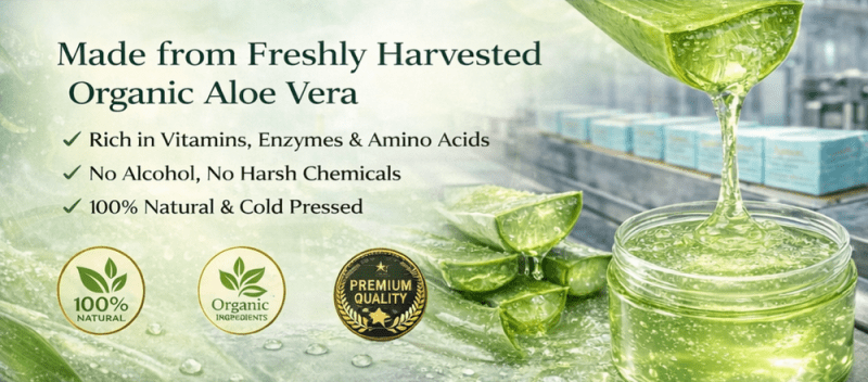 Ammuri Pure Aloe Vera Gel Natural Moisturizer Skin Psoriasis Treatment - Aloe Vera Gel - British D'sire