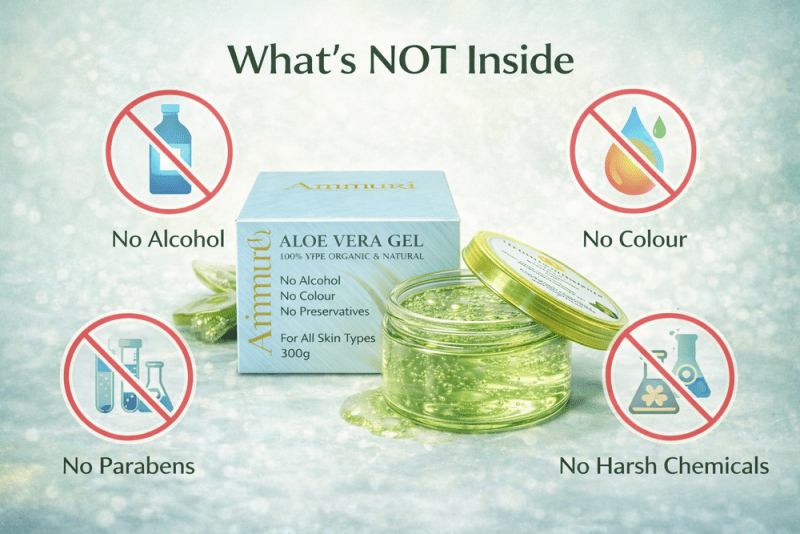Ammuri Pure Aloe Vera Gel Natural Moisturizer Skin Psoriasis Treatment - Aloe Vera Gel - British D'sire