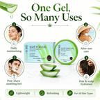 Ammuri Pure Aloe Vera Gel Natural Moisturizer Skin Psoriasis Treatment - Aloe Vera Gel - British D'sire