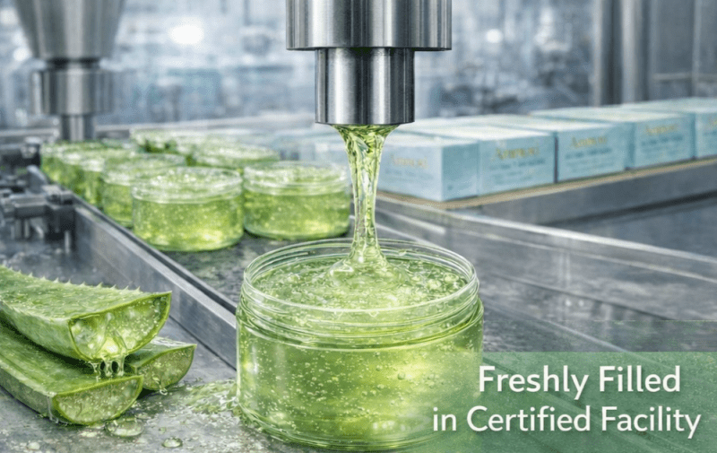 Ammuri Pure Aloe Vera Gel Natural Moisturizer Skin Psoriasis Treatment - Pure Organic Aloe Vera Gel - British D'sire