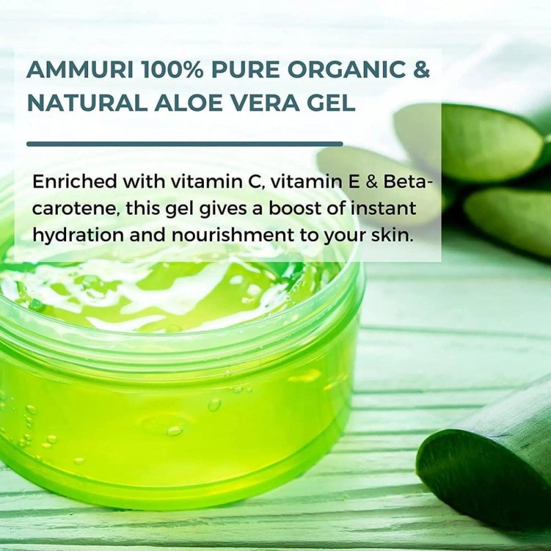 Ammuri Pure Aloe Vera Gel Natural Moisturizer Skin Psoriasis Treatment - Pure Organic Aloe Vera Gel - British D'sire