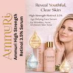 Ammuri Retinol Serum 3.5%: The Ultimate Powerhouse for Radiant Skin Strong Retinol - Anti Ageing Retinol 3.5% Supercharged Serum - British D'sire