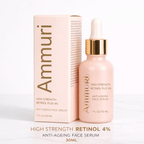 Ammuri Retinol Serum 4% High Strength - Advanced Anti - Aging & Skin Transformation - Retinol Face Serum High Volume - British D'sire