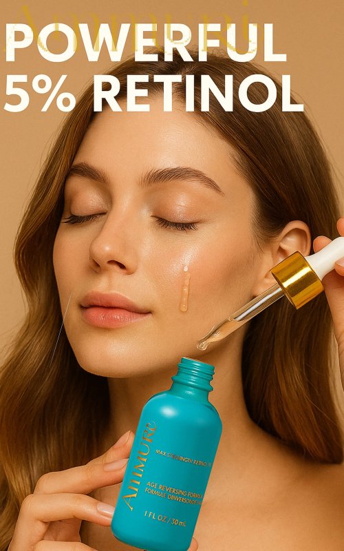 Ammuri Retinol Serum 5% MAX High Strength - Radiant Renewal for Youthful, Glowing Skin - Anti Ageing Face Serum - British D'sire