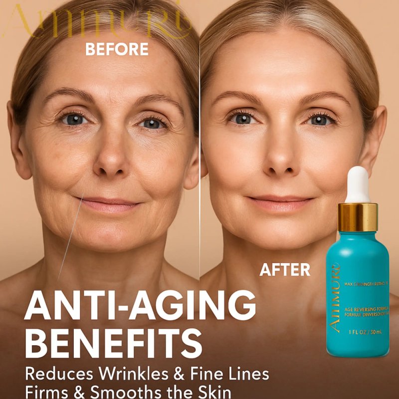 Ammuri Retinol Serum 5% MAX High Strength - Radiant Renewal for Youthful, Glowing Skin - Anti Ageing Face Serum - British D'sire