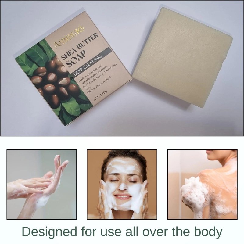 Ammuri Shea Butter Luxury Bar Soap: Soften, Soothe, and Pamper Your Skin Daily - Shea Butter Bar Soap - British D'sire