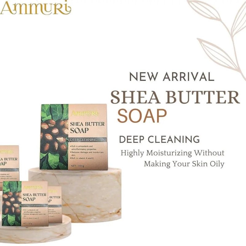 Ammuri Shea Butter Luxury Bar Soap: Soften, Soothe, and Pamper Your Skin Daily - Shea Butter Bar Soap - British D'sire
