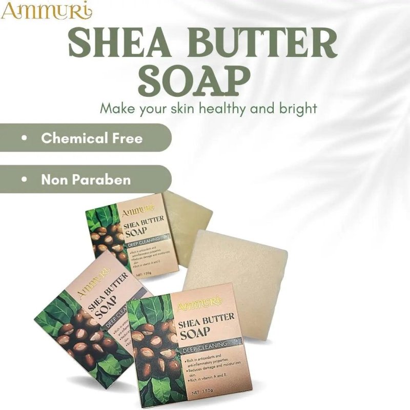 Ammuri Shea Butter Luxury Bar Soap: Soften, Soothe, and Pamper Your Skin Daily - Shea Butter Bar Soap - British D'sire
