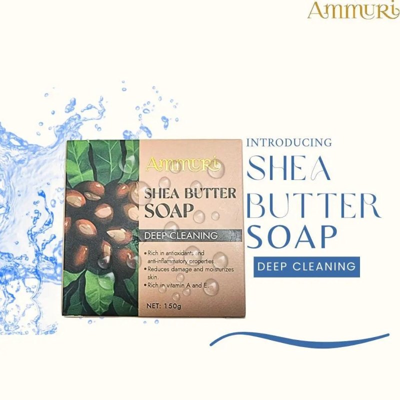Ammuri Shea Butter Luxury Bar Soap: Soften, Soothe, and Pamper Your Skin Daily - Shea Butter Bar Soap - British D'sire
