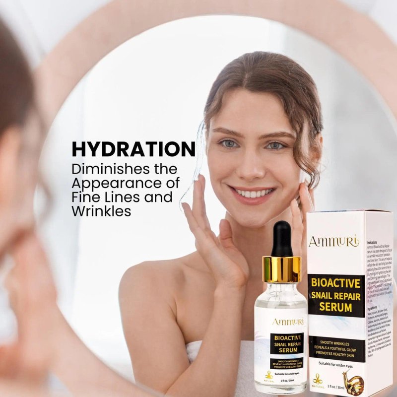 Ammuri Snail Repair Serum | Hydrating & Collagen Boosting - AMMURI BIOACTIVE SNAIL REPAIR SERUM 87% Organic Anti Ageing Face Serum - British D'sire