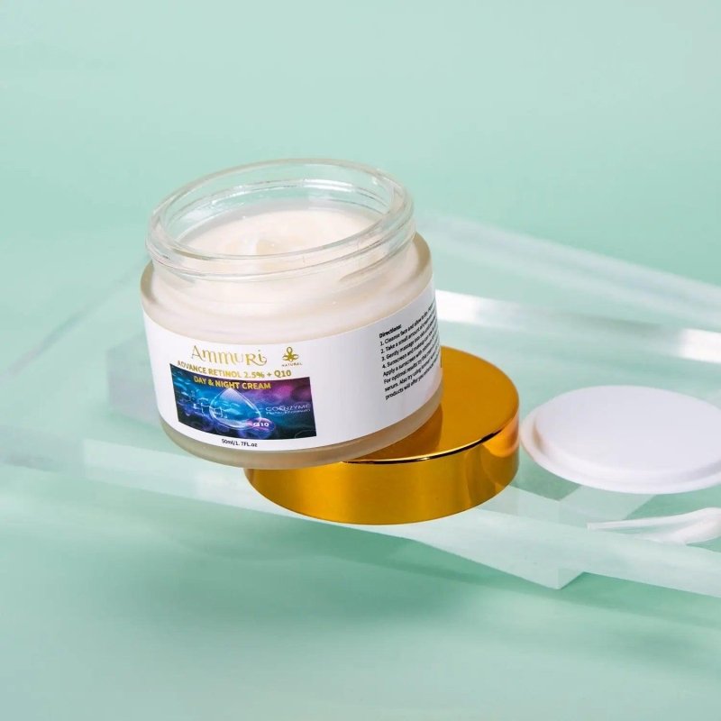 Ammuri Unlock Timeless Beauty with Ammuri Retinol Q10 Face Cream+ Advance Retinol 2.5% - ADVANCE RETINOL 2.5% + Q10, DAY & NIGHT CREAM - British D'sire