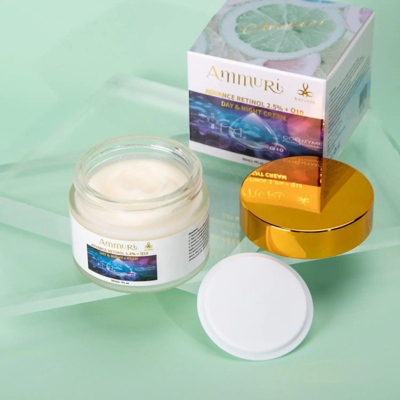 Ammuri Unlock Timeless Beauty with Ammuri Retinol Q10 Face Cream+ Advance Retinol 2.5% - ADVANCE RETINOL 2.5% + Q10, DAY & NIGHT CREAM - British D'sire