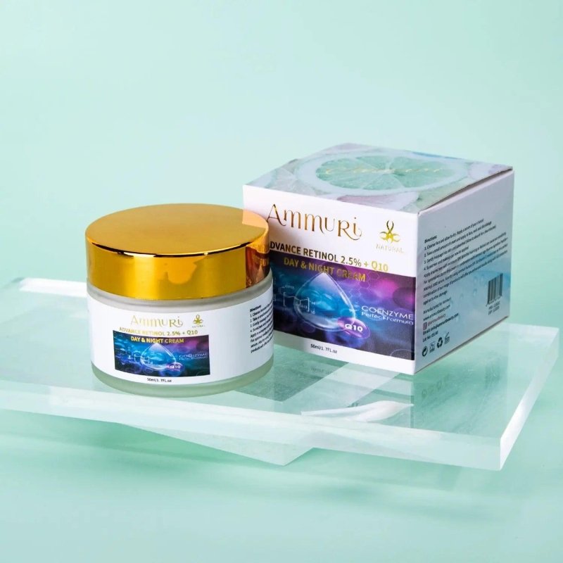 Ammuri Unlock Timeless Beauty with Ammuri Retinol Q10 Face Cream+ Advance Retinol 2.5% - ADVANCE RETINOL 2.5% + Q10, DAY & NIGHT CREAM - British D'sire