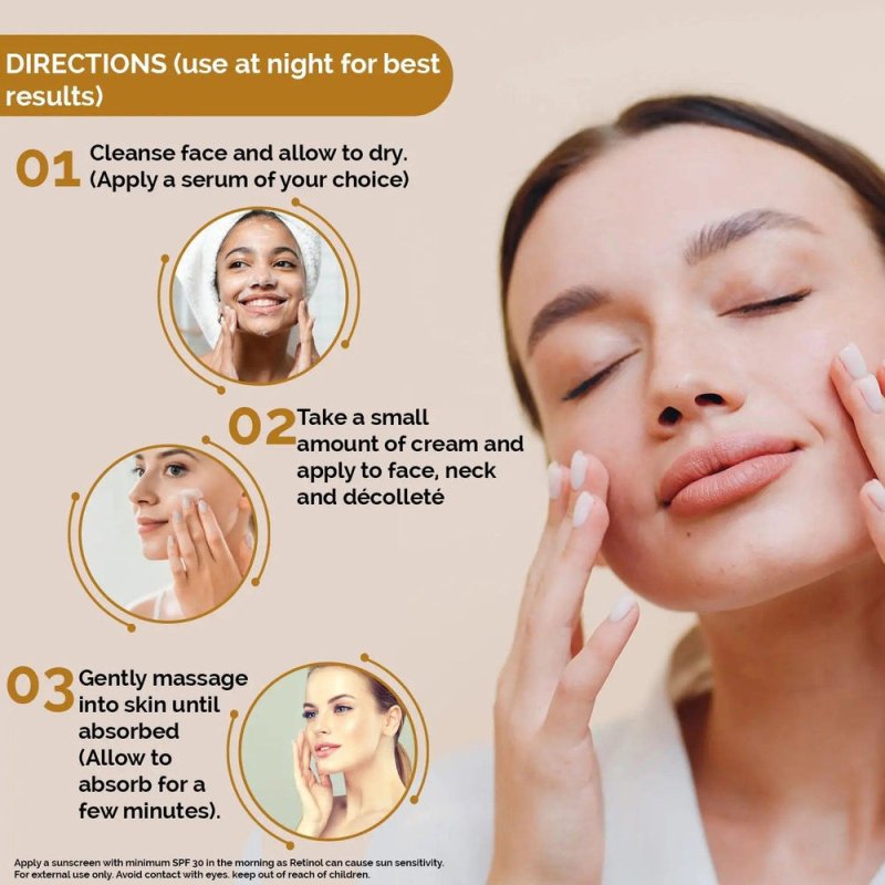 Ammuri Unlock Timeless Beauty with Ammuri Retinol Q10 Face Cream+ Advance Retinol 2.5% - ADVANCE RETINOL 2.5% + Q10, DAY & NIGHT CREAM - British D'sire