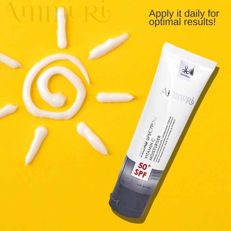Ammuri Vitamin C Day Serum SPF50 - Hydrating, Anti-Ageing, Brightening, Sun Damage Repair, 50ml - SPF50 Moisturiser - British D'sire