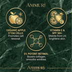 Ammuri Vitamin C Retinol Serum & SPF 50 Cream Brightening Skincare Routine Glow - Anti Ageing Face Serum - British D'sire