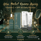 Ammuri Vitamin C Retinol Serum & SPF 50 Cream Brightening Skincare Routine Glow - Anti Ageing Face Serum - British D'sire