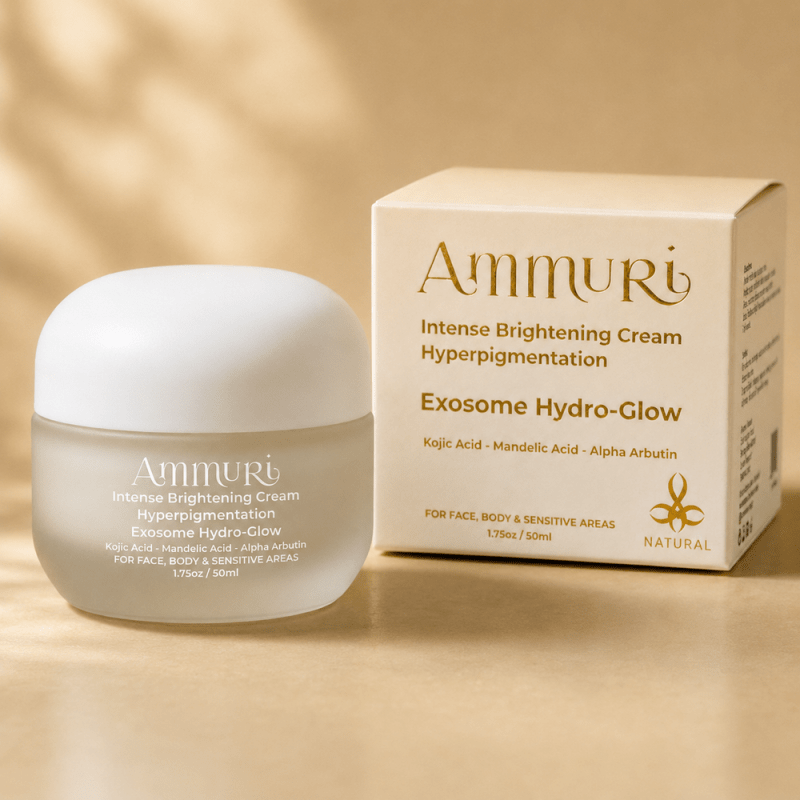 Ammuri Whitening & Brightening Cream & Serum Set – Radiant Glow Skin Care Duo for Dark Spots & Uneven Tone – Hydrating & Nourishing Treatment for Face, Neck & Body - Skincare Set - British D'sire