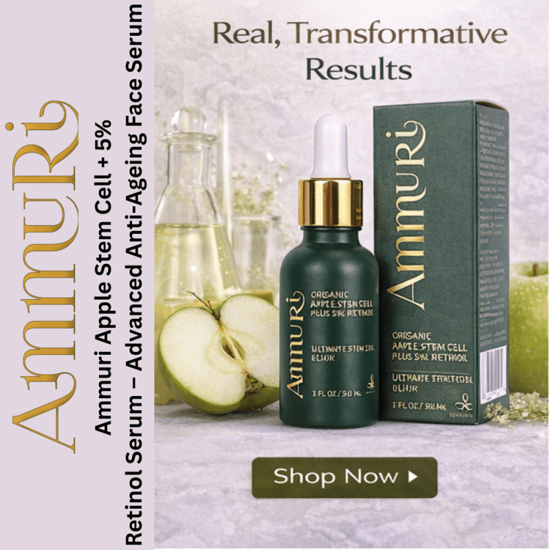 Ammuri’s 5% High Strength Retinol Serum + Apple Stem Cell Serum - 30ml - Ammuri Retinol Serum 5% (Ultimate Apple Stem Cell) - British D'sire