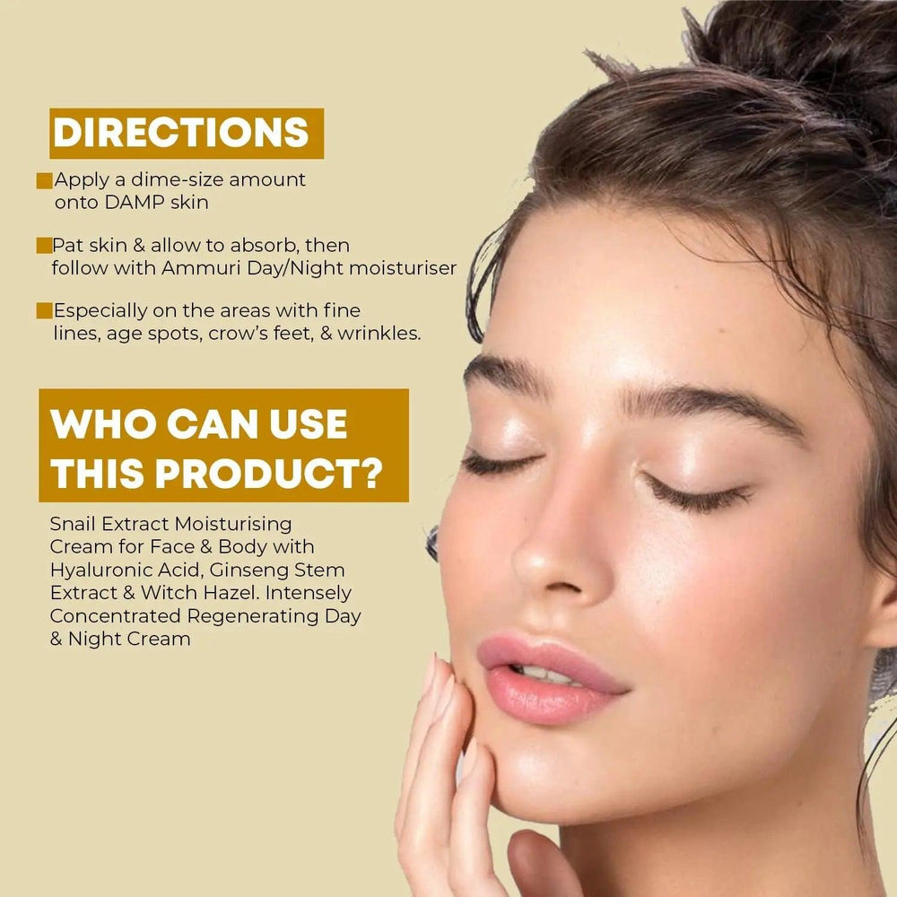 Ammuri Intensely Concentrated Snail Extract Day and Night Cream - Skin Transformation Unveiled - Ammuri Skincare