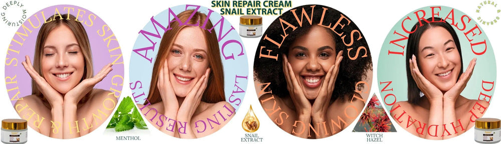 Ammuri Bioactive Snail Repair Cream showcasing diverse users enjoying the benefits of anti-aging snail cream