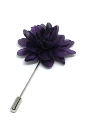 Amour Flower Lapel Pin, Deep Purple - All Products - British D'sire