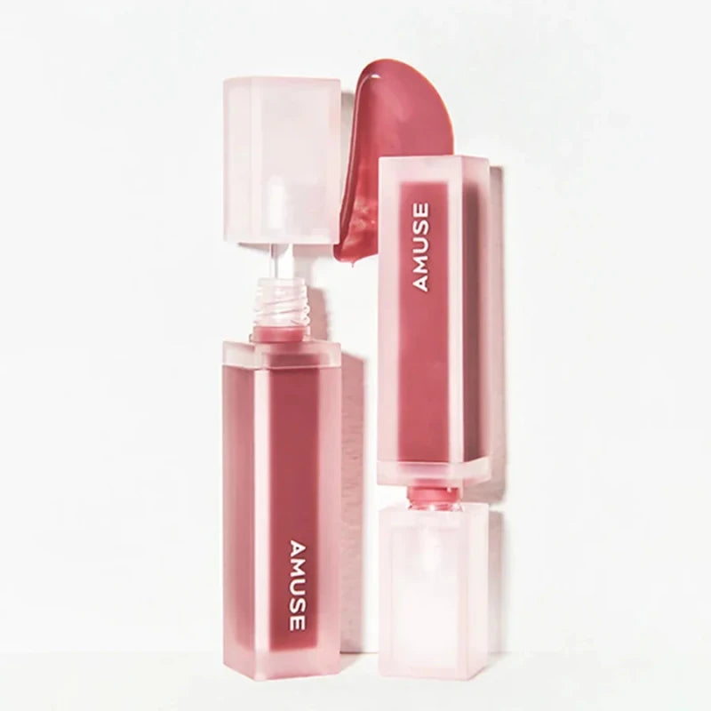 AMUSE Dew Velvet Semi Matt Fresh Dewy Velvet Texture Korean Makeup Transfer-proof Non-sticky Lipstick glossy Vegan 08 Berry Velvet (Mauve Rose) 4g - Lip Tint - British D'sire