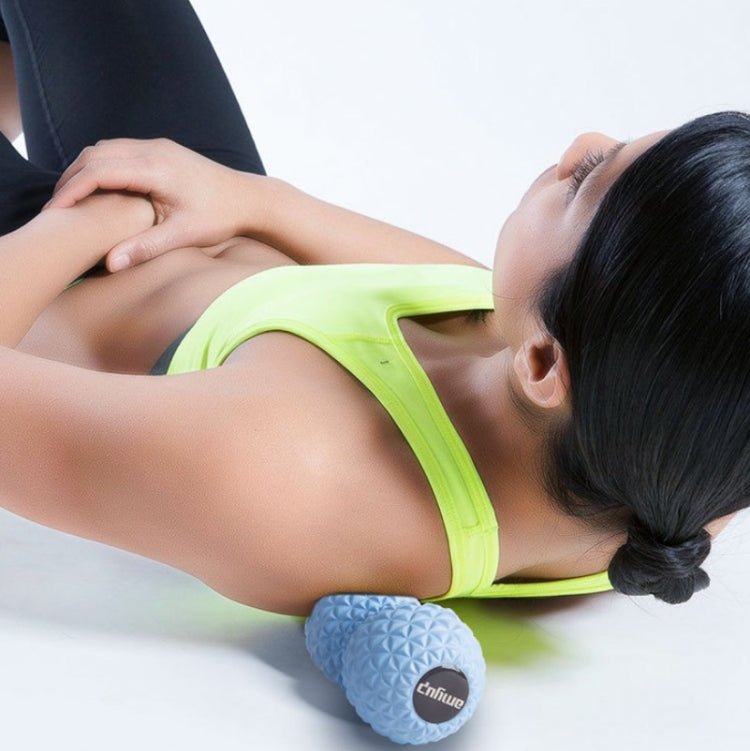 AMYUP Massage Plantar Fascia Ball Cervical Acupoint Deep Muscle Relaxation Peanut Ball(Blue) - British D'sire