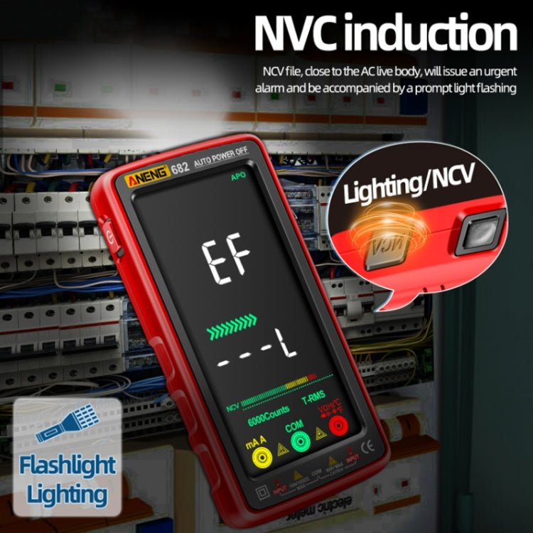 ANENG 682 Smart VA Reverse Display Automatic Range Rechargeable Multimeter(Red) - British D'sire