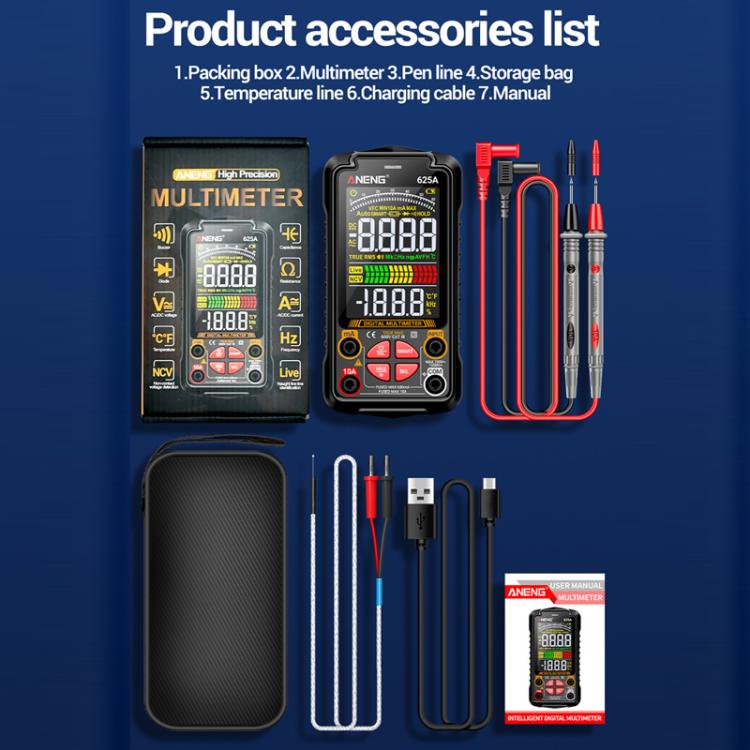 ANENG Intelligent Digital Maintenance Electrician Charging Multimeter(625A) - British D'sire
