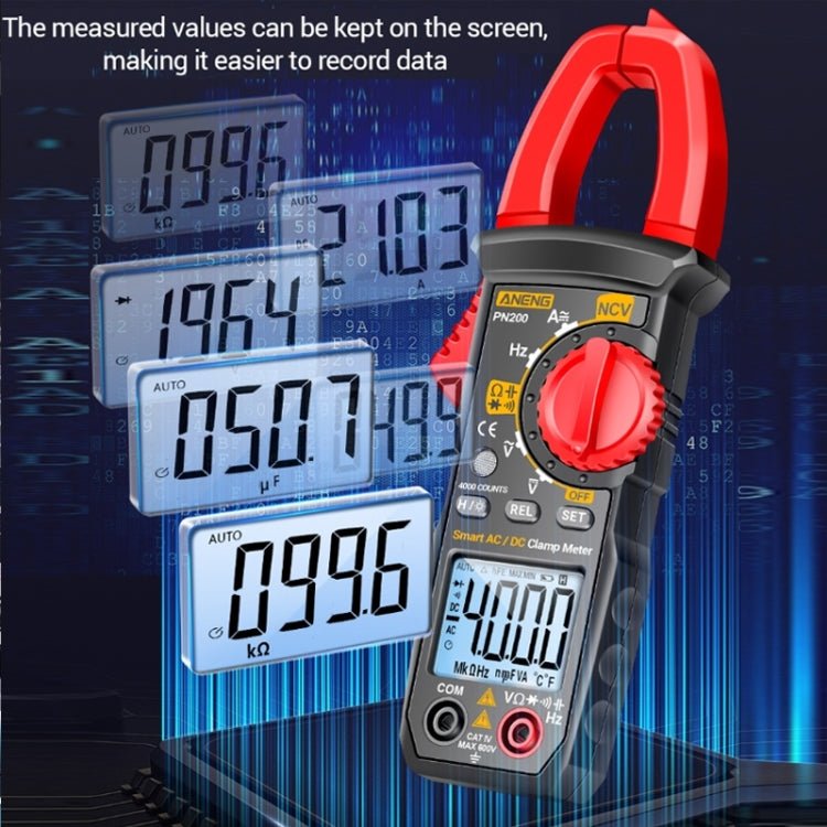 ANENG PN200 AC/DC Measurement High Precision Multifunctional Clamp Meter(Red) - British D'sire