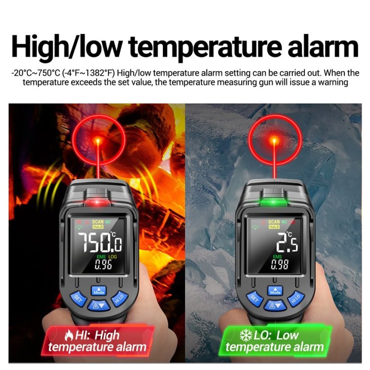 ANENG TH06 Oil Temperature High Precision Thermometer Laser Baking Infrared Water Thermometer(Black) - British D'sire