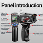 ANENG TH06 Oil Temperature High Precision Thermometer Laser Baking Infrared Water Thermometer(Black) - British D'sire
