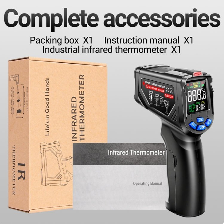 ANENG TH06 Oil Temperature High Precision Thermometer Laser Baking Infrared Water Thermometer(Black) - British D'sire