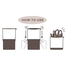 ANGOO Corduroy Retractable Drop - Down Pencil Case Student Stationery Storage Bag(Purple) - British D'sire