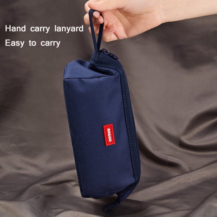 ANGOO Large - Capacity Student Stationery Bag Pure Color Simple Boat Shape Pencil Case(Blue) - British D'sire