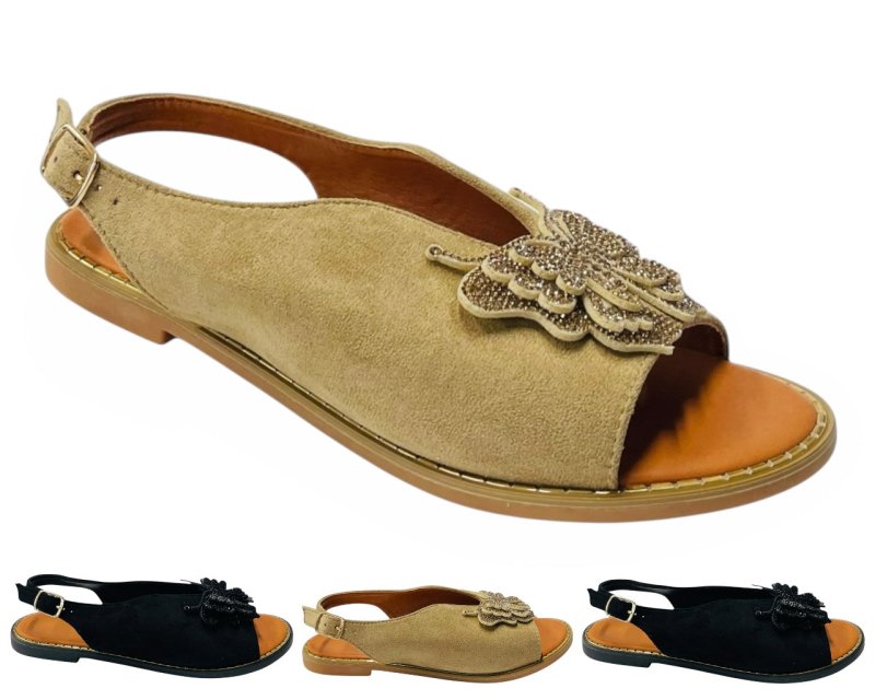 Ankle Strap Flat Sole Butterfly Sandals - Sandals - British D'sire