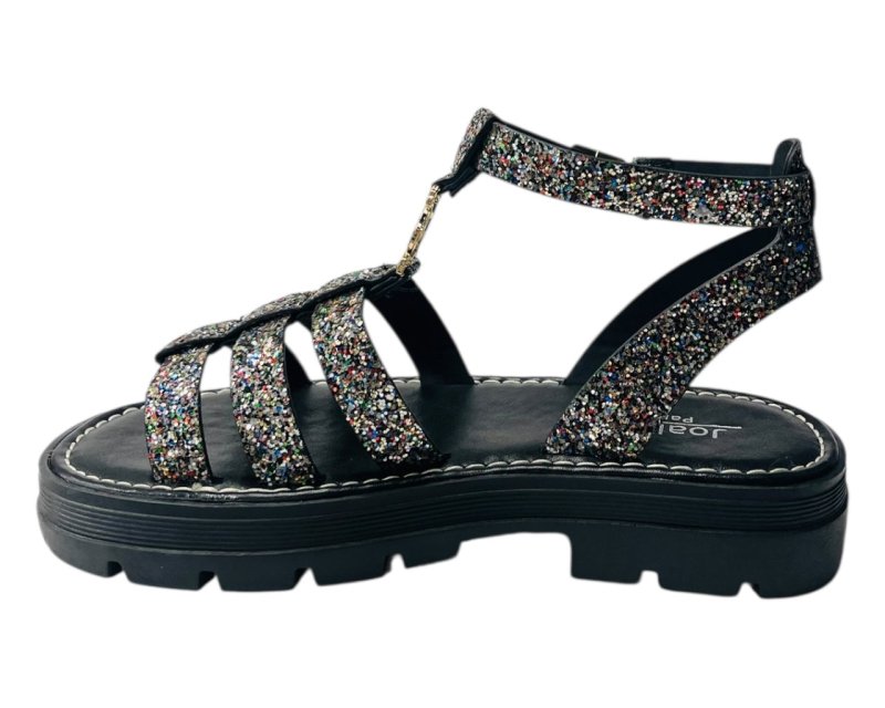 Ankle Strap Glitter Sandals - Sandals - British D'sire