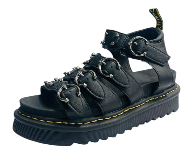 Ankle Strap Hardware Pierced Sandals - Sandals - British D'sire