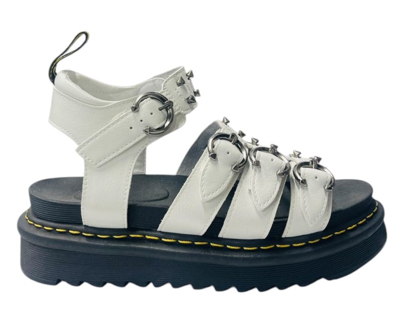 Ankle Strap Hardware Pierced Sandals - Sandals - British D'sire