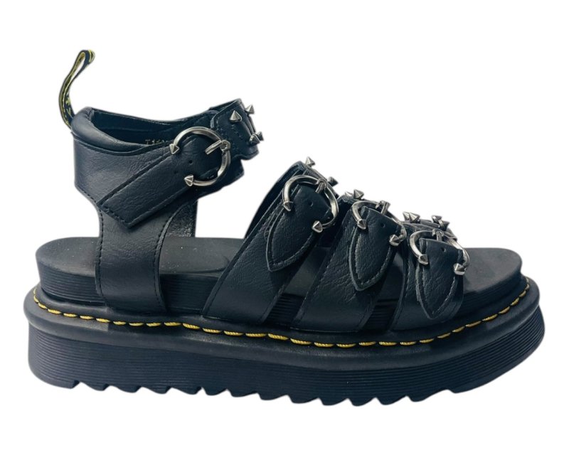 Ankle Strap Hardware Pierced Sandals - Sandals - British D'sire