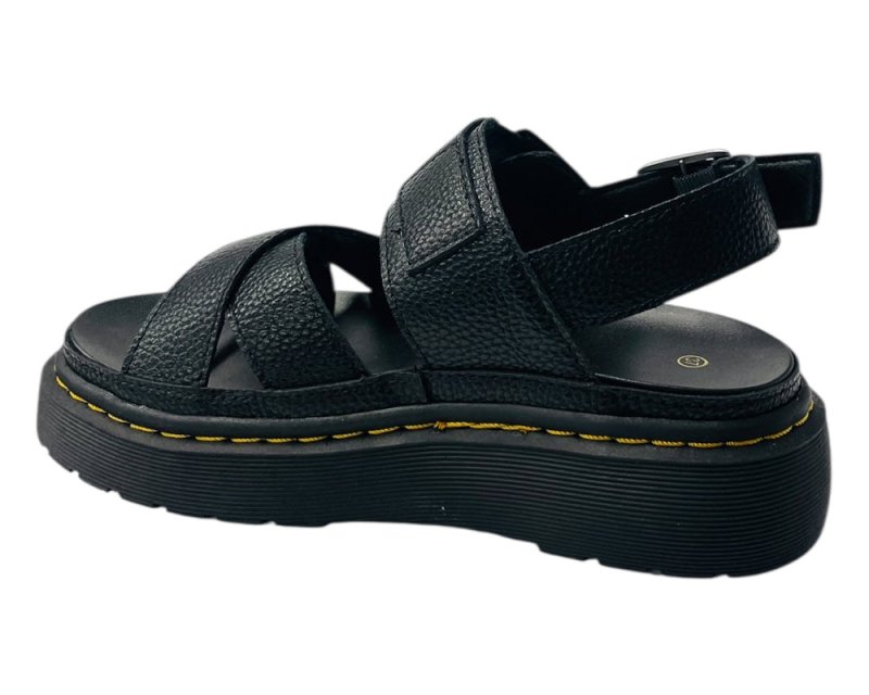 Ankle Strap Padded Chunky Sole Sandals - Sandals - British D'sire