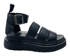 Ankle Strap Padded Chunky Sole Sandals - Sandals - British D'sire