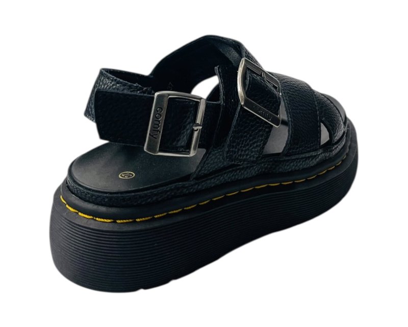 Ankle Strap Padded Chunky Sole Sandals - Sandals - British D'sire