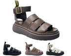 Ankle Strap Padded Chunky Sole Sandals - Sandals - British D'sire