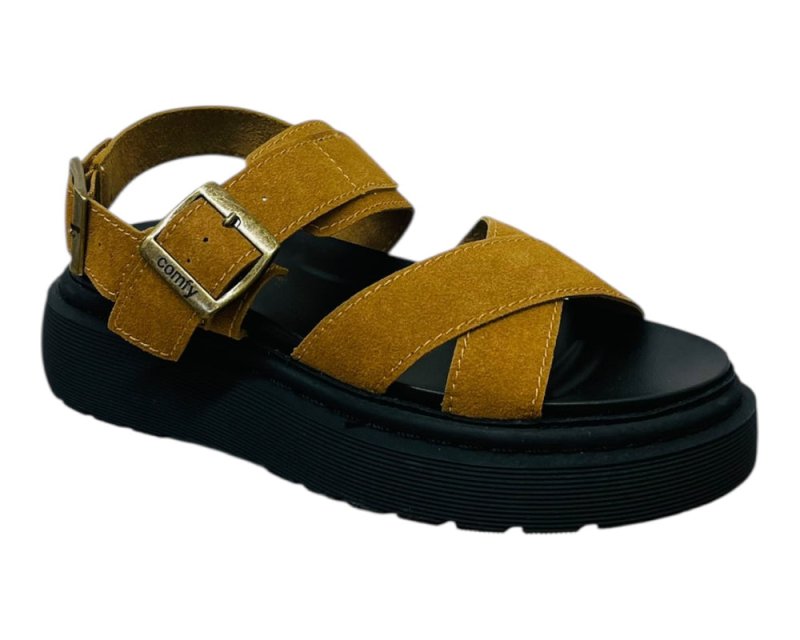 Ankle Strap Padded Chunky Sole Sandals - Sandals - British D'sire